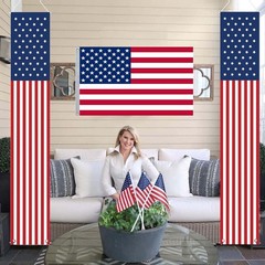Reusable Waterproof American Flag Banners for Patriotic Holidays – 71» x 12.6»
