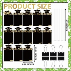 13 Pcs 2026 Graduation Decorations K-12 Photo Yard Signs with Stakes, Class of 2