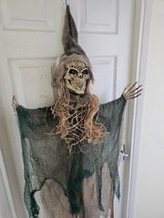 Halloween Animated Hanging Doll and Hanging Scarecrow VID IN DESCRIPTION