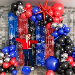 Spider Web Birthday Decorations, 2 Pack Spider Party Supplies 3.3×6.6ft Tinse…