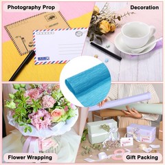 Crepe Paper Roll 8.2ft Long 98 Inch Wide for Decoration, Dark Blue
