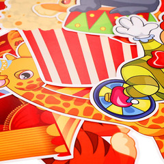 24 Pieces Carnival Cutouts Party Supplies, Circus Theme Birthday Party Favors Ci