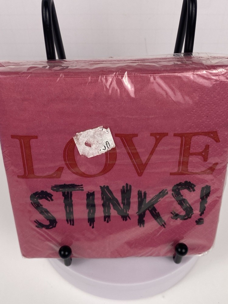 Love Stinks Beverage Cake Party Napkins 2 Ply 20 Pink Napkin Divorce Break Up