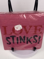 Love Stinks Beverage Cake Party Napkins 2 Ply 20 Pink Napkin Divorce Break Up