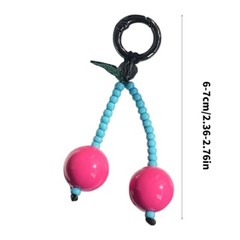 Cherry Colorful Beaded Pendant Handmade Unique Style Bag Pendant for Daily Use