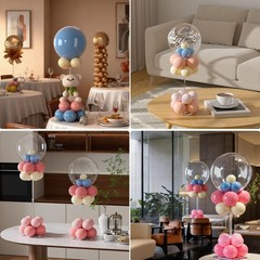 6 Pack Clear Acrylic Balloon Centerpieces for Tables – 15.75‑inch Balloon Sta…