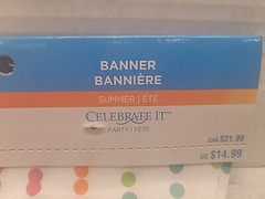 Celebrate It Party Banner White With Colorful Polka Dots Plastic 8.2 X 8.75 X 72