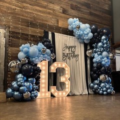 Blue Balloon Arch Kit, 102pcs Navy Blue Silver Blue Metallic Blue Difference …