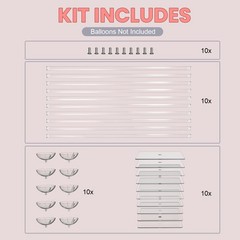 Clear Acrylic Tabletop Balloon Stand Kit, 15.75 Inch 10 pack Ballon Stick Hol…