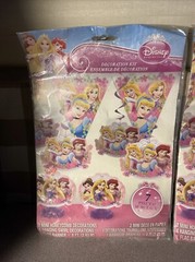 NEW Disney Princess 7 pcs X 3 Decoration Kits Banner Hanging Swirls Honeycomb
