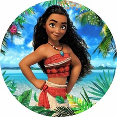 Round Backdrop Cover Moana Princess Photography Birthday Party Background Props