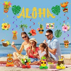 Luau Party Decorations, Hawaiian Party Decorations with Aloha Banner Hanging …