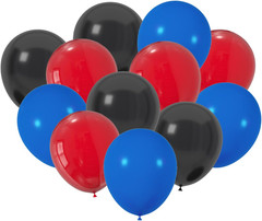 100-Pack 12 Inch Latex Balloons Black, White and Red – for Valentine’S Day, Chri