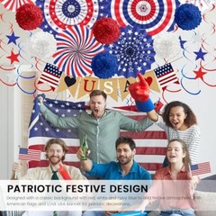 4th of July Decorations Patriotic Decor Love USA Banner Red White Usa Banner