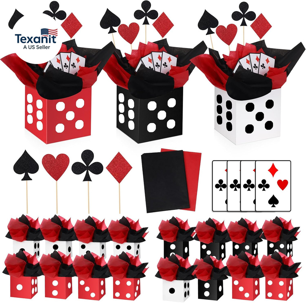 16 Sets Casino Party Decorations Themed Table Centerpieces Casino Night Table Pa