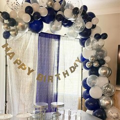 100 Pack 12 inch Navy Blue Latex Balloons – Round Dark Blue Balloons for Birt…