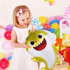 Shark Birthday Party Decorations for Boys and Girls, 26” Balloons XL for Baby Bi