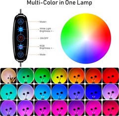 Sunset Lamp Projector Multicolor Changing LED Projection Lamp,Switch Button and