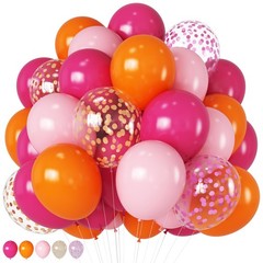 Pink and Orange Balloons 12 Inch Sunset Coral Orange Hot Pink Tropical Balloo…