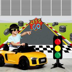 6 Pcs Traffic Light Racing Car Party Centerpieces 3D Cardboard Traffic Light Fas