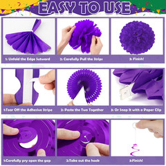 Heartome 25PCS Mardi Gras Decorations, Mardi Gras Party Favors Decor Kit with Pa