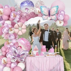 Fairy Balloons For Birthday Party,10pack Pink Purple Mushroom Balloons,butter…
