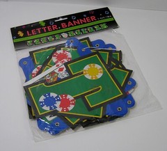 Texas Holdem Cardboard Decoration Letter Banner NIP Amscan