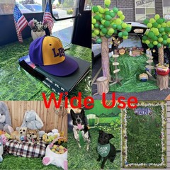 PHOGARY Grass Tablecloth, 3pcs Disposable Plastic Green Table Cover 54 x 108 …