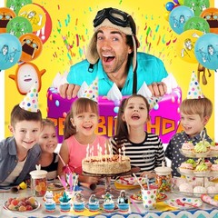 Danny Party Supplies Birthday Decor Set Balloons Cake Toppers Banner