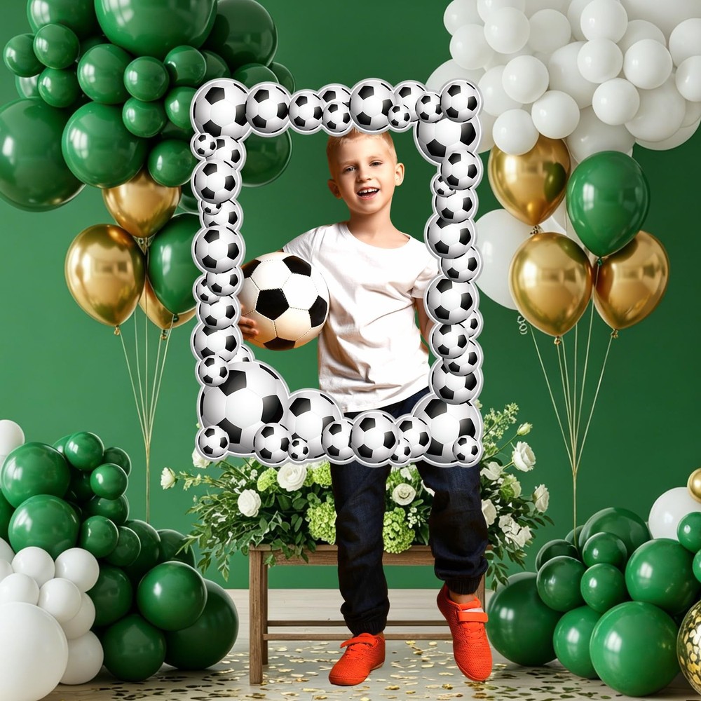 32 x 24 Inch Soccer Theme Birthday Party Decor Soccer Photo Booth Props Pictu…