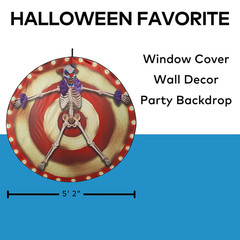 62 3/4″ Clown Skeleton Target Ready-to-Hang Halloween Decoration