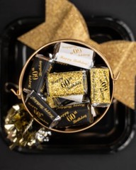 60th Birthday Miniatures Candy Bar Wrapper (Set of 60) CANDY NOT INCLUDED