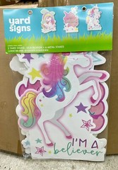 Unicorn Yard Signs – 4 Sets Of 3 – Birthday Party * Girl Party * 12 Pack