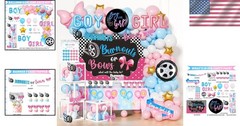 Gender Reveal Balloons & Confetti Set – 171 Pcs