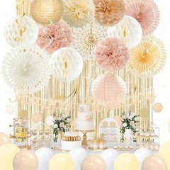 Champagne-Gold Pink Birthday Decorations for Women Girls,Pre Champagne-gold