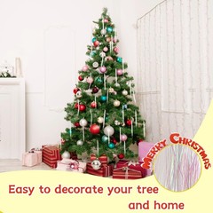 10000 Strands White Iridescent Christmas Tinsel Icicles Foil Fringe Decoration