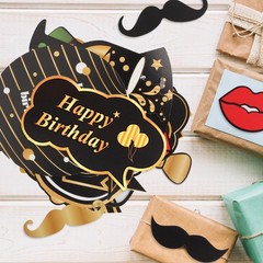 Cheers to 60th Birthday Party Photo Booth Props Sixty Bday Centerpieces
