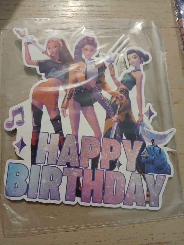 Happy Birthday Party Decoration Set Multicolor Plastic Character Cutouts