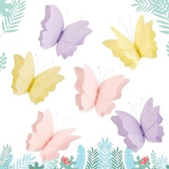 Butterfly Party Decorations Hanging Butterfly Decorations 6Pcs Crepe Paper Ga…