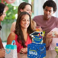 Class of 2025 Graduation Party Decoration Kit Cake Topper and Cash Gift Box Surp