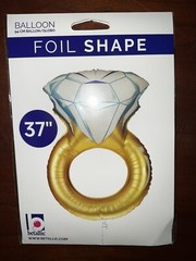 Foil, Shaped Balloon, Engagement Ring, NWT, 37”, Will You Marry Me?