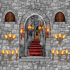 Medieval Knight Party Decorations Set – 13 Pcs with Tablecloths, Castle Door & S