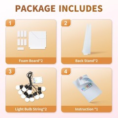 Light Up 21 Marquee Numbers 4ft Foam Board Kit – Birthday Party Decor, DIY Assem