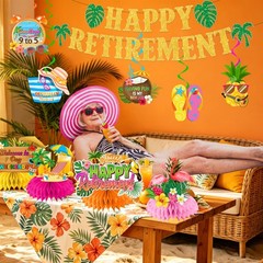 Beach Retirement Party Decorations, Aloha Retire Party Decorations includes H…