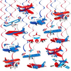 20 PCS Airplane Hanging Swirls Birthday Party Streamer Helicopter Decor