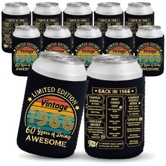Collapsible Can Insulator Set – 60th Birthday Favors