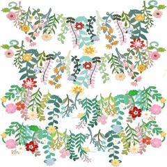 4 Pcs Flower Banner Garland Wildflower Party Decorations Groovy Boho Floral S…