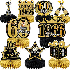 9 Pcs 60Th Birthday Decoration for Men Women 60Th Birthday Centerpieces for Tabl