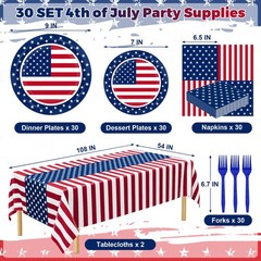 122 PCS 4th of July Decorations, 250th Anniversary USA Patriotic