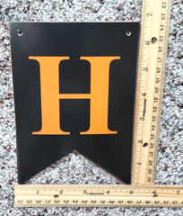 Banner » HAPPY HALLOWEEN» Bunting Orange Black Cardboard Paper